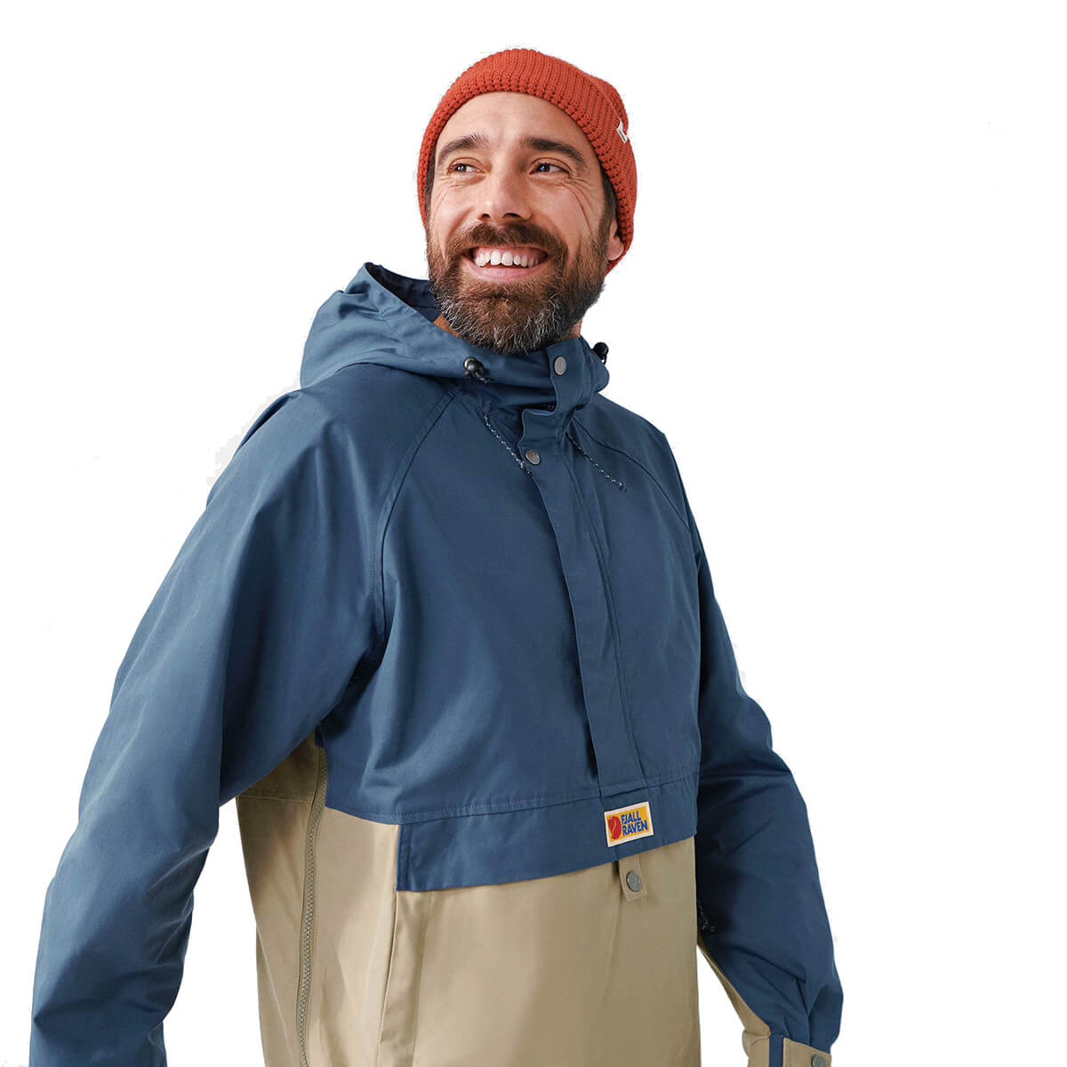 Fjallraven giacca uomo vardag anorak colore blu sand stone
