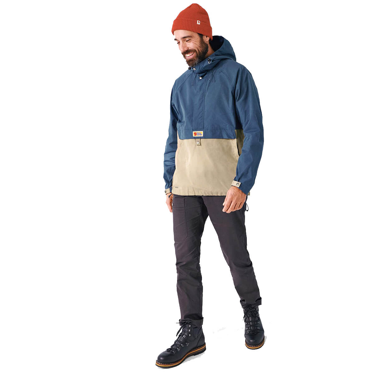 Fjallraven giacca uomo vardag anorak colore blu sand stone