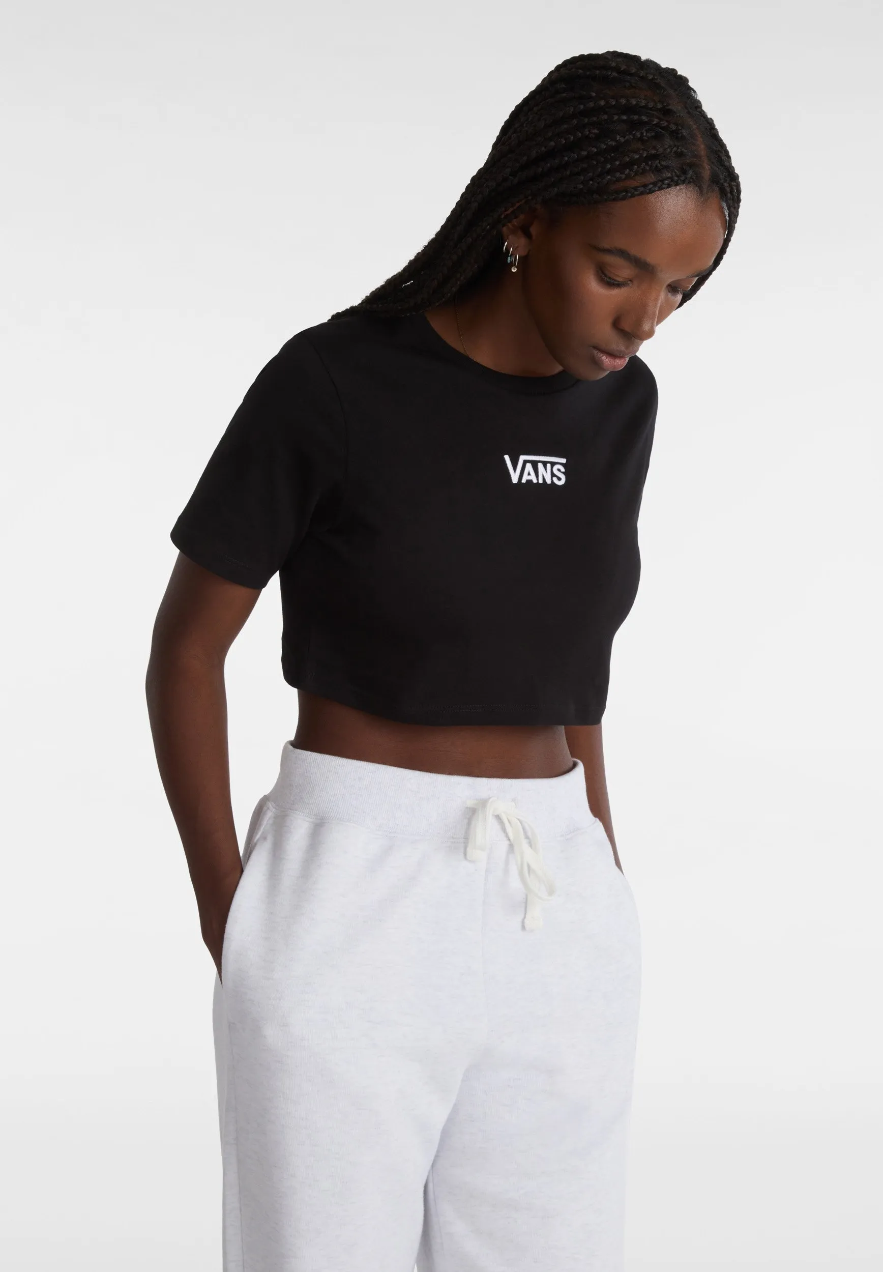 FLYING V CREW CROP - T-shirt con stampa