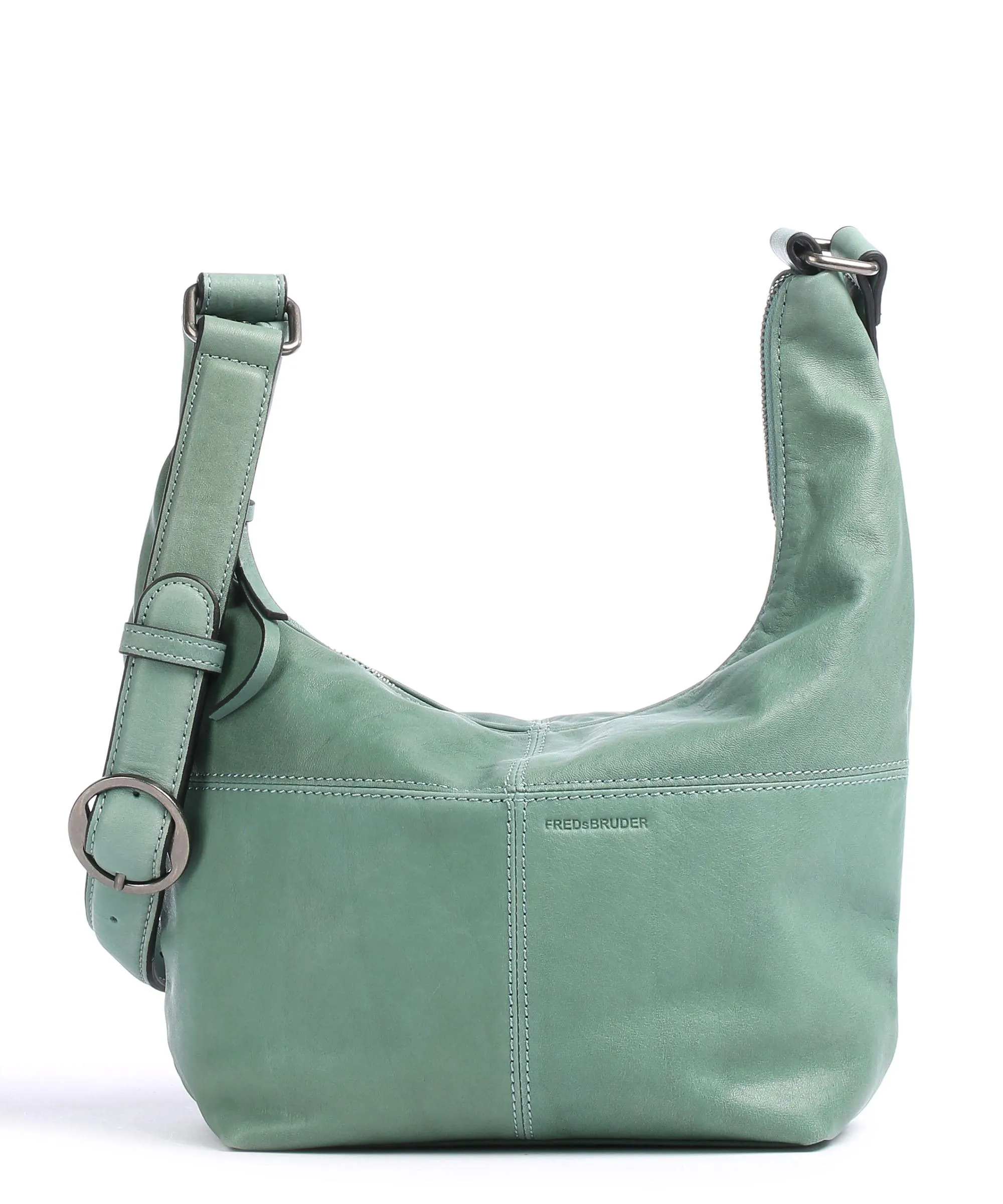  FredsBruder Gena Borsa a spalla pelle a grana fine verde  