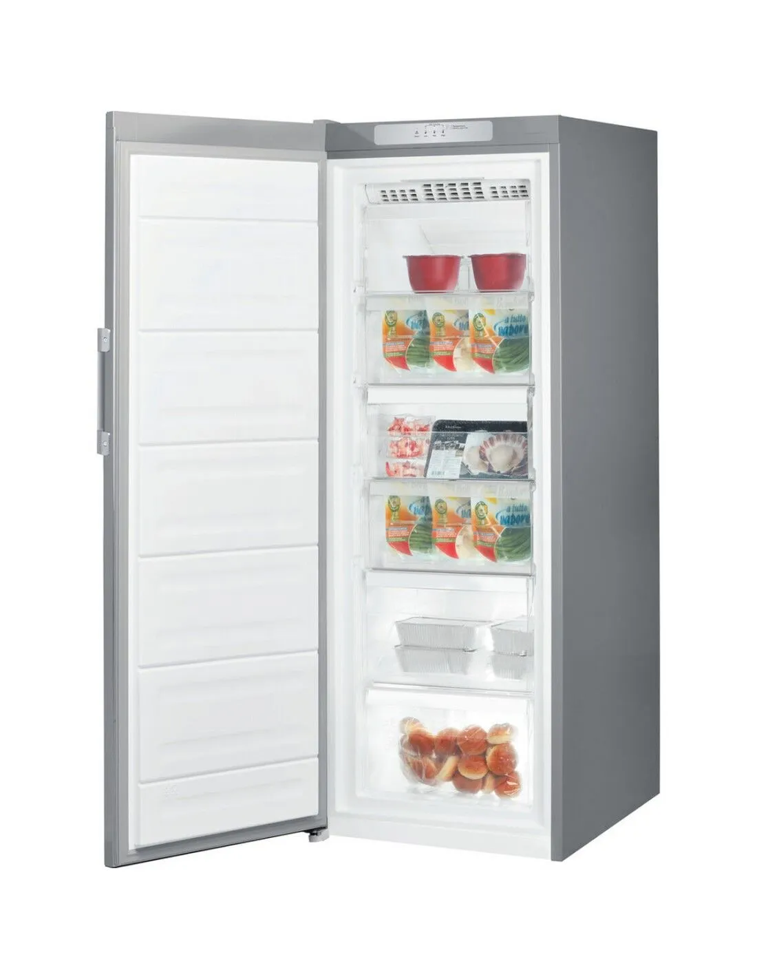 Freezer Indesit UI6 F1T S1 Acciaio (167 x 60 cm)
