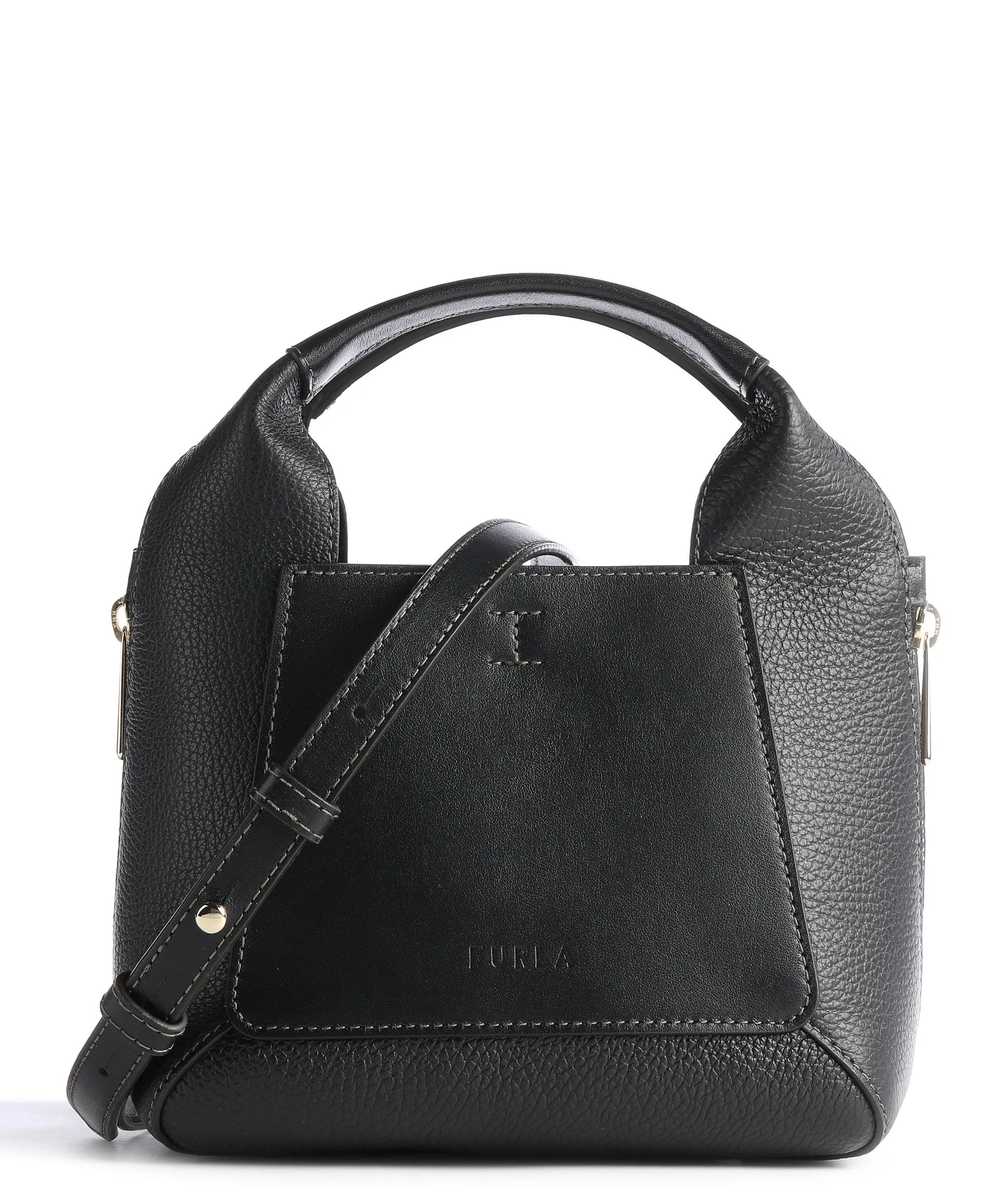  Furla Gilda Mini Borsa a tracolla pelle granulata nero  