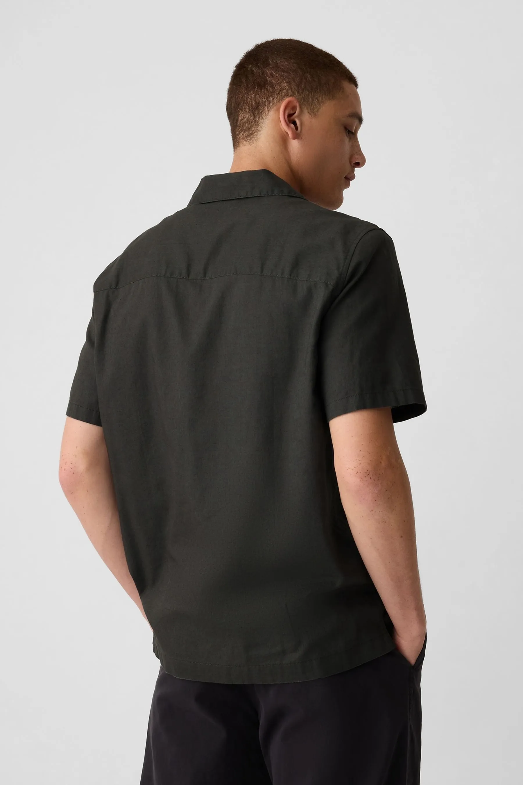 Gap - Camicia multitasche Manica corta in lino    