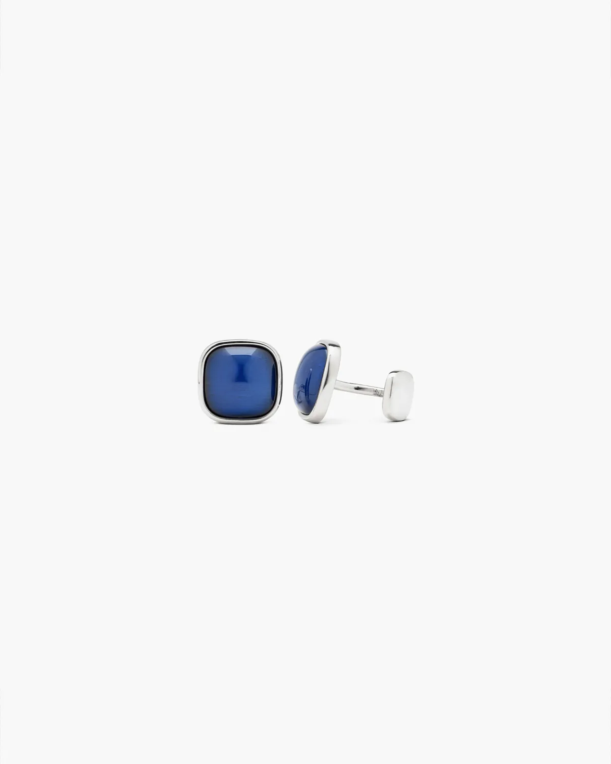GEMELLI IN ARGENTO CON PIETRA PERSONALIZZABILE