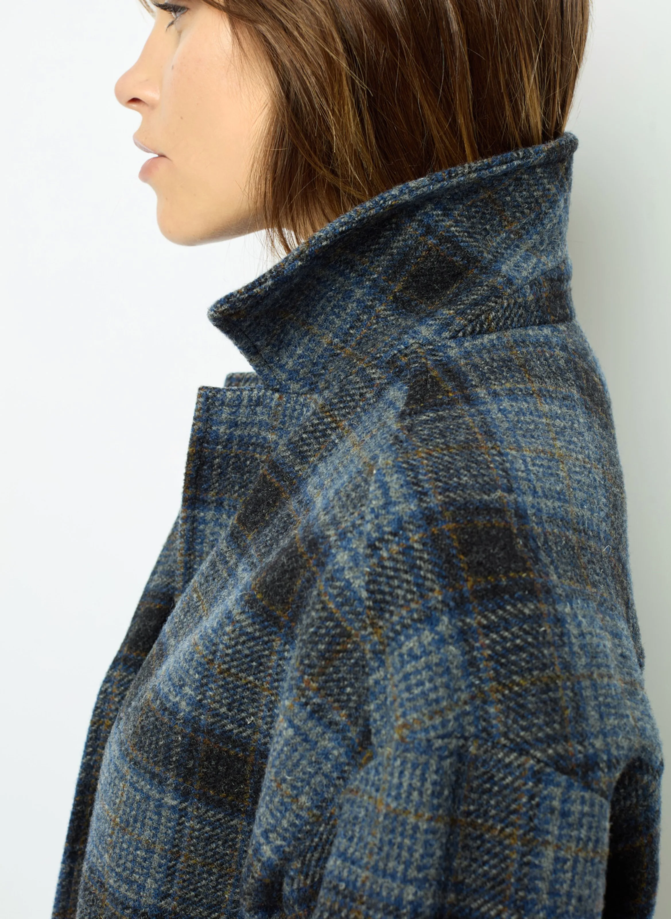 GERARD DAREL   MAYSSANE - Giacca blazer in lana vergine a quadri | Blu