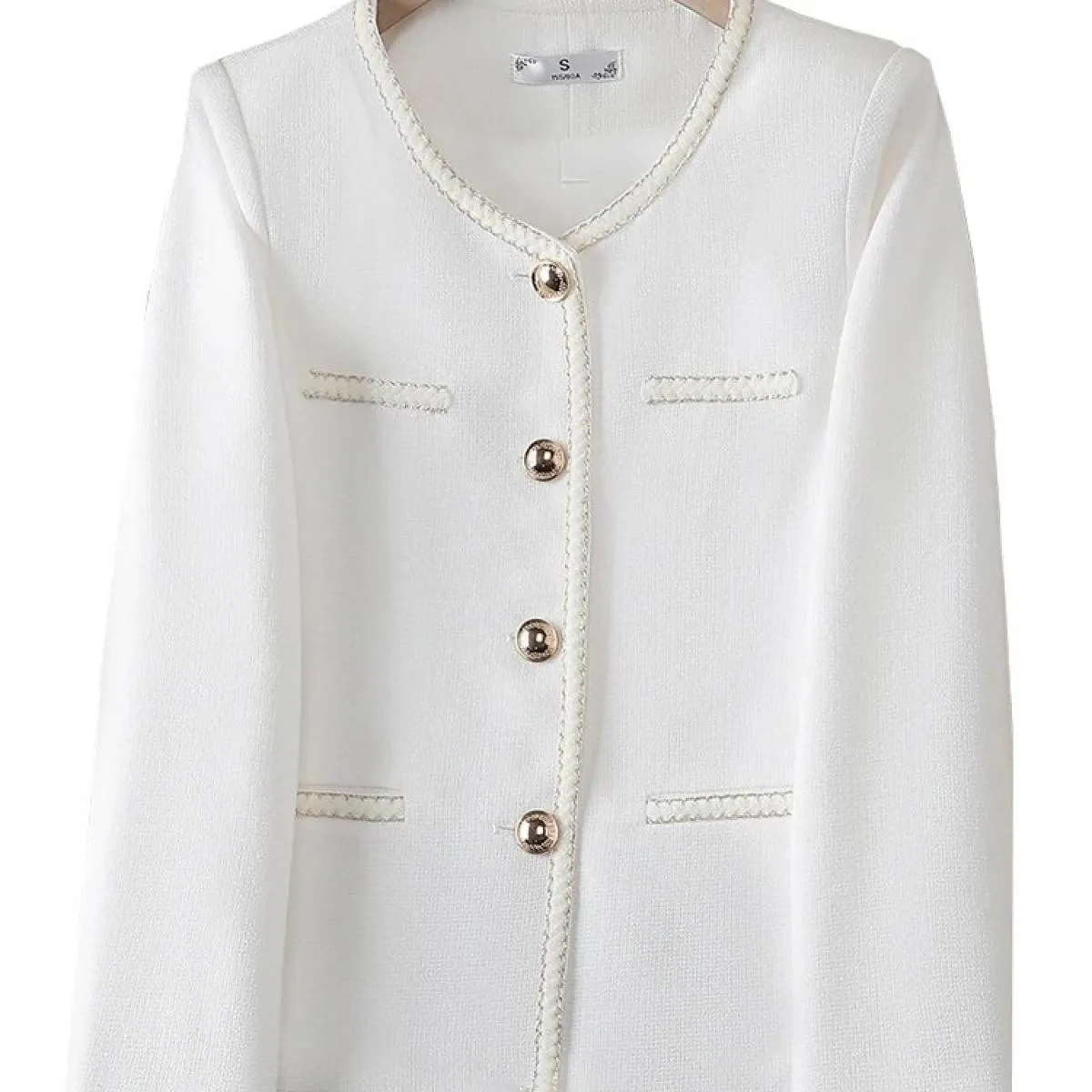Giacca casual da donna Giacca da donna a maniche lunghe con scollo a O femminile per l'autunno inverno