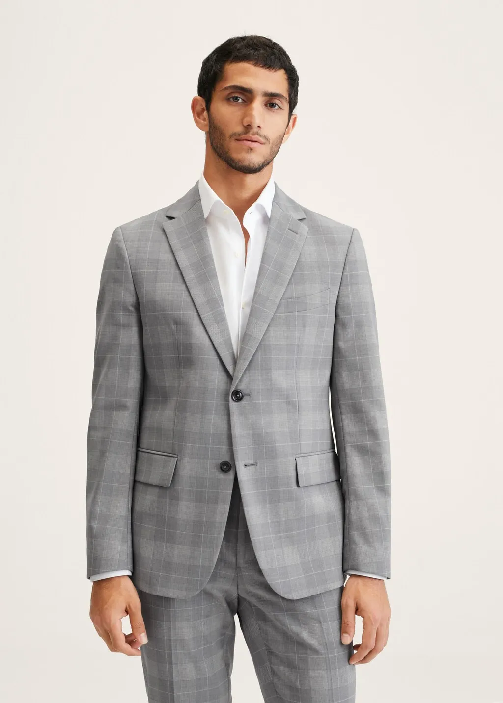 Giacca completo slim fit lana quadri