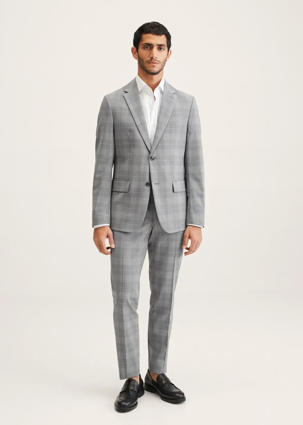Giacca completo slim fit lana quadri