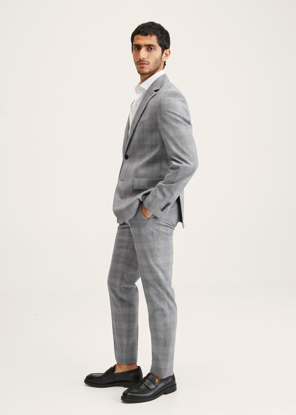 Giacca completo slim fit lana quadri