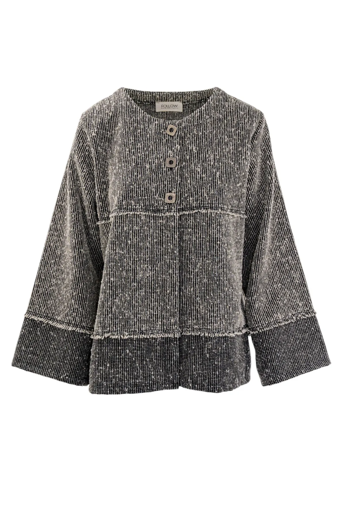 Giacca coreana effetto bouclé