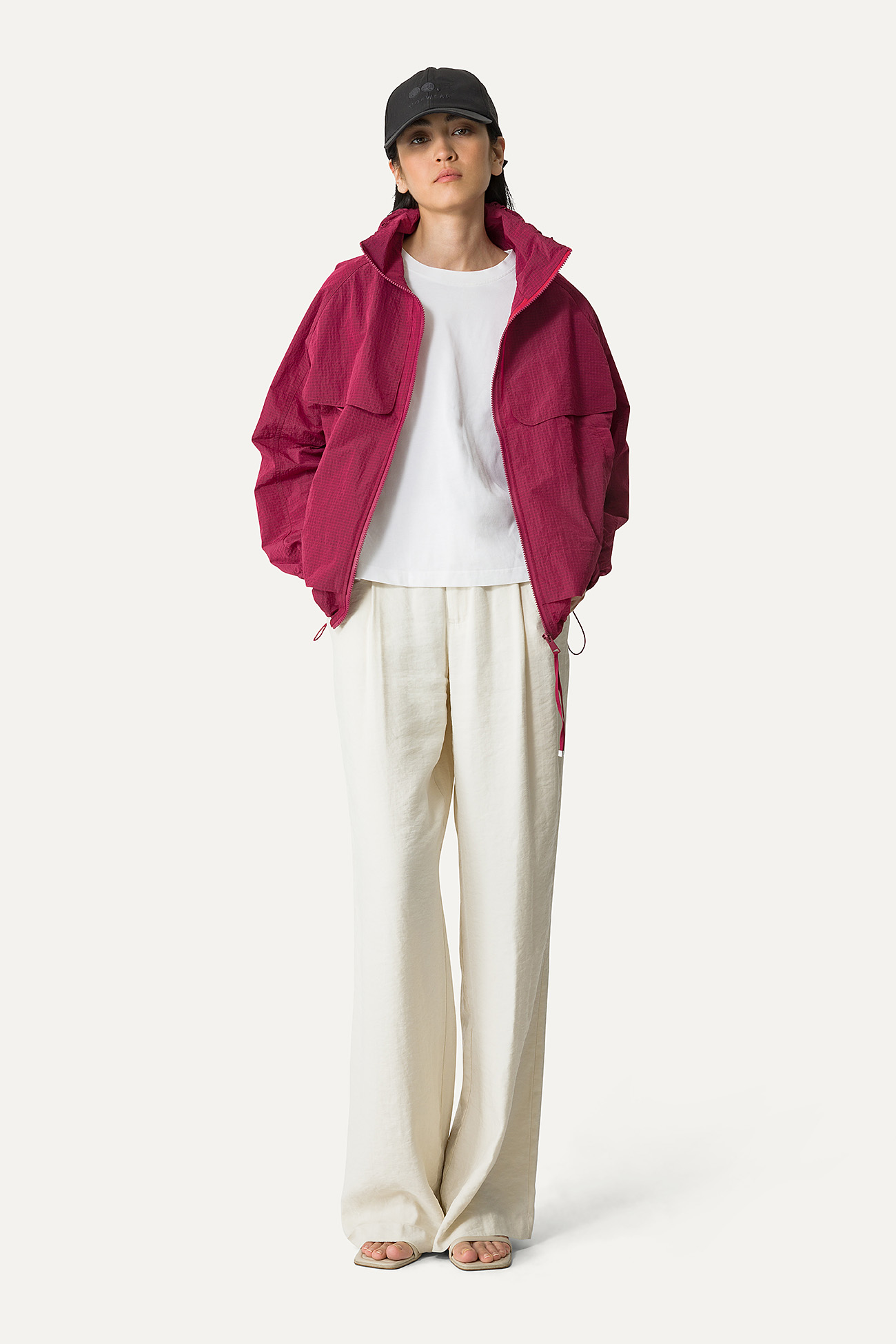 GIACCA CORTA IN NYLON RIPSTOP 9217 - BURGUNDI
