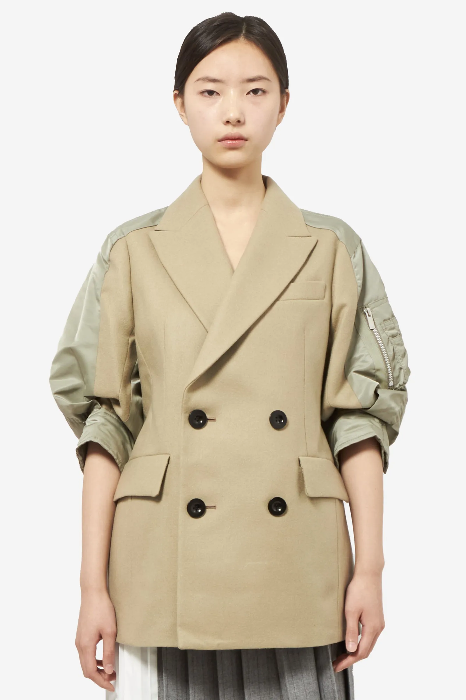 Giacca in lana beige