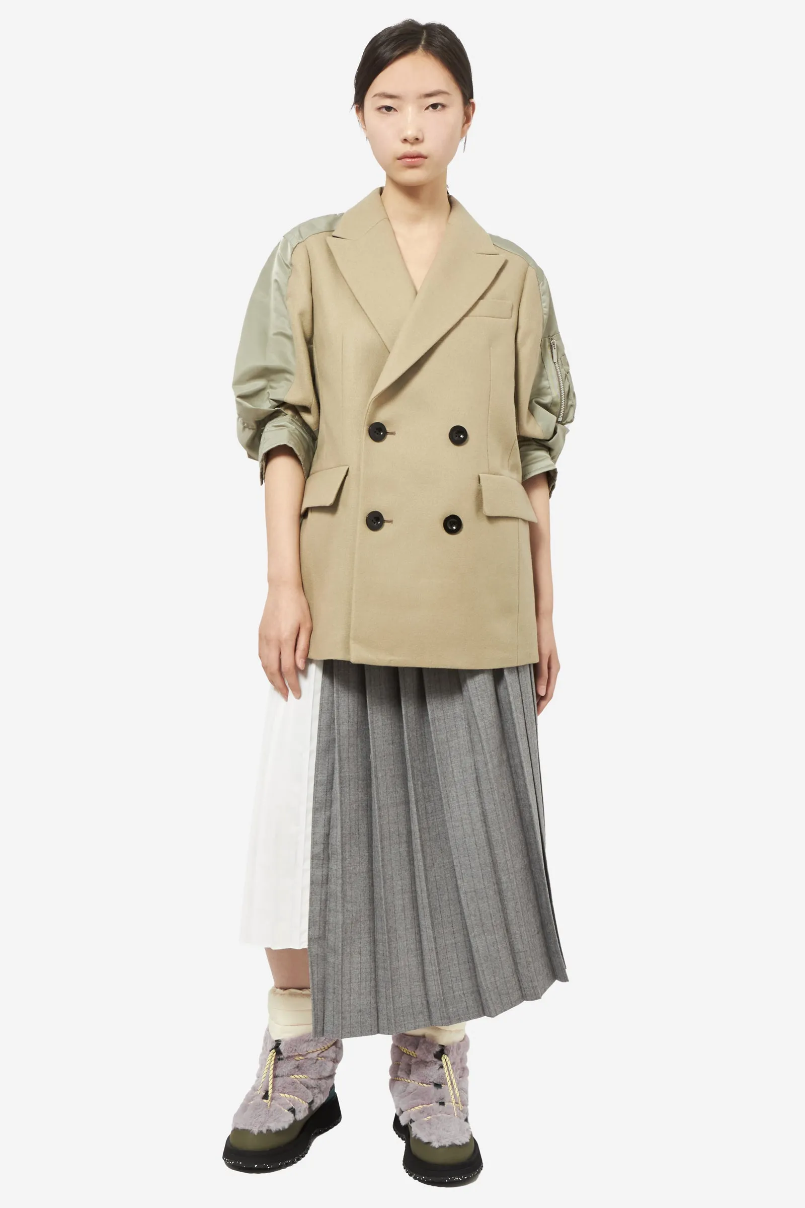 Giacca in lana beige