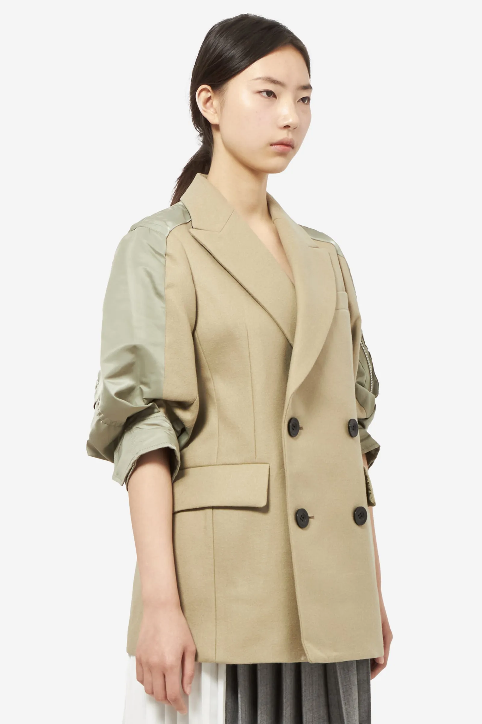 Giacca in lana beige