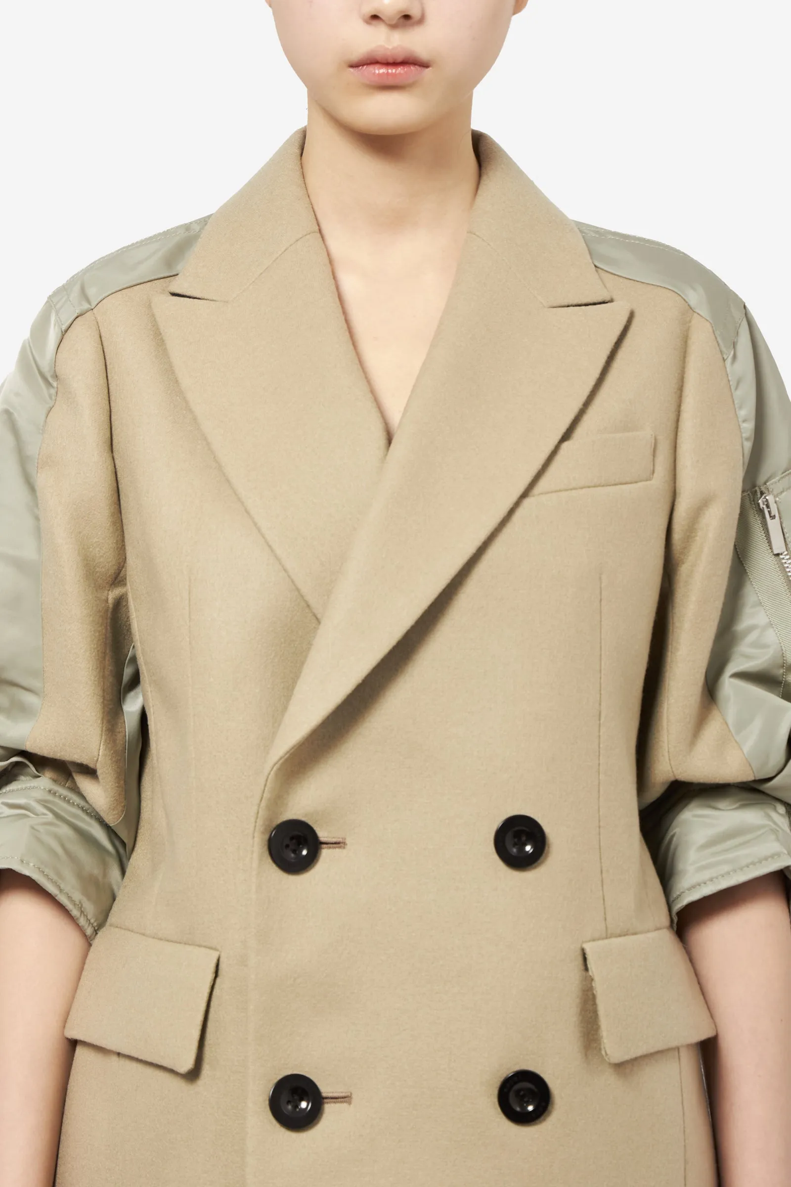 Giacca in lana beige