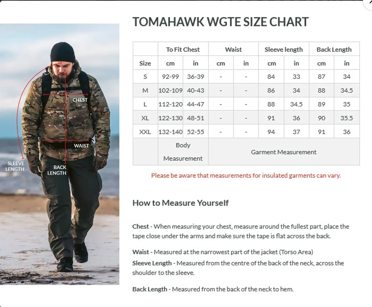 Giacca isolante Snugpak Tomahawk conforme a taa
