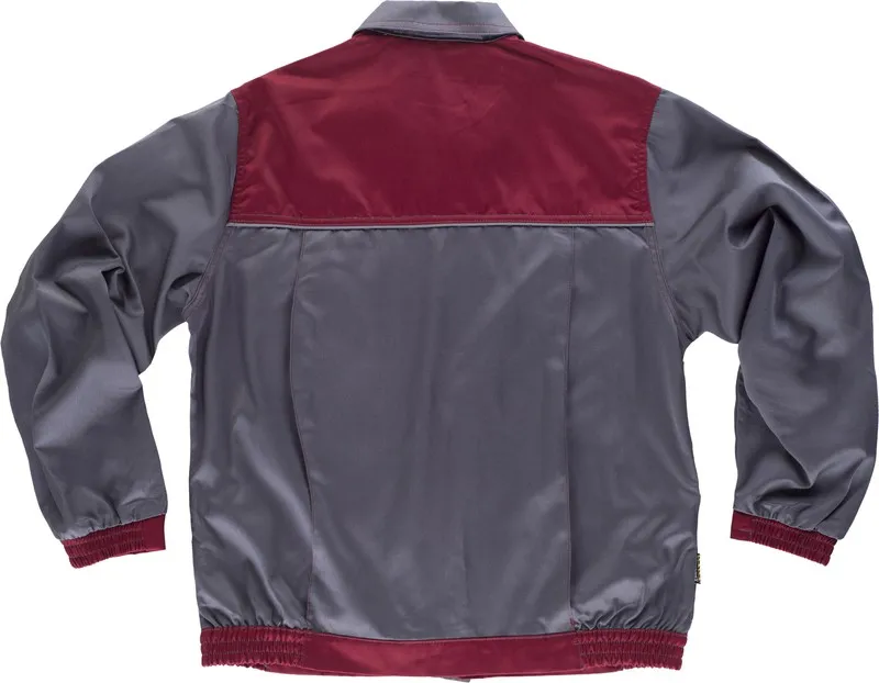 Giacca linea 8 abbinata a cerniera, profili riflettenti Maroon Grey