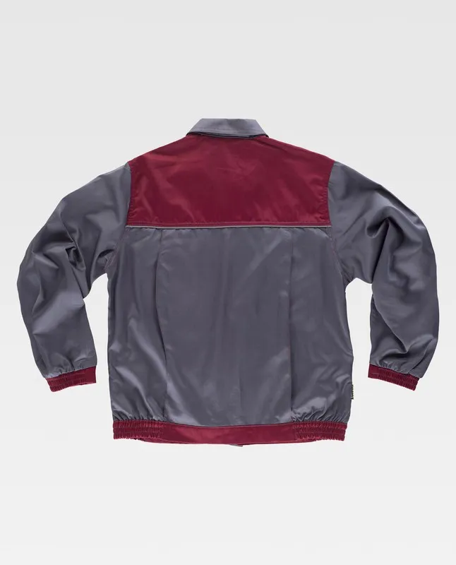 Giacca linea 8 abbinata a cerniera, profili riflettenti Maroon Grey