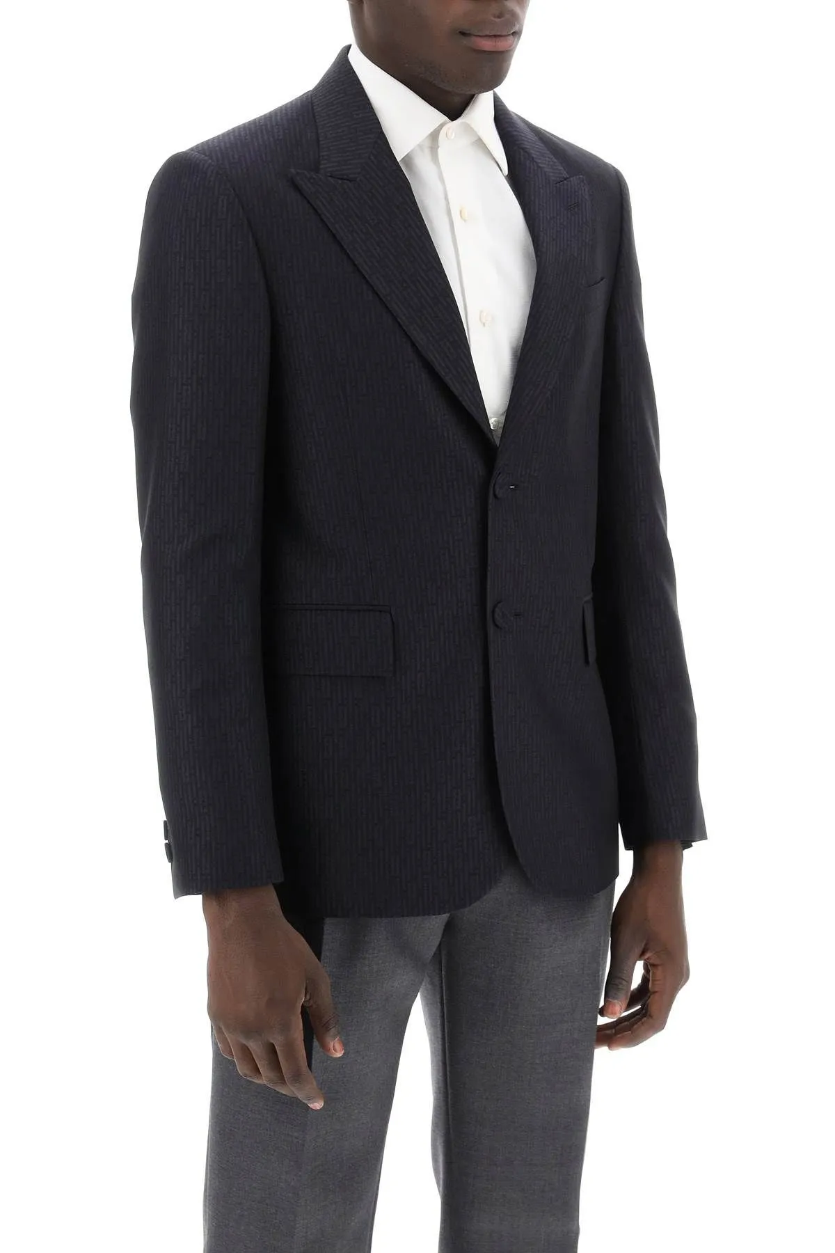 Giacca monopetto FF Stripe