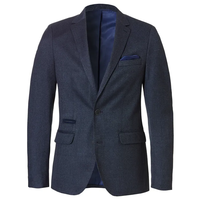 Giacca sciolta Weis a righe sottili elasticizzate Blu