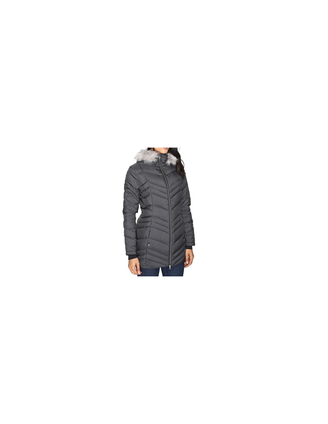 Giacca Spyder Timeless Long Faux Fur Down Blk