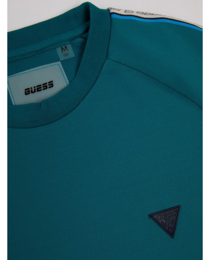 GUESS Z2GQ01KB210 felpa verde logato