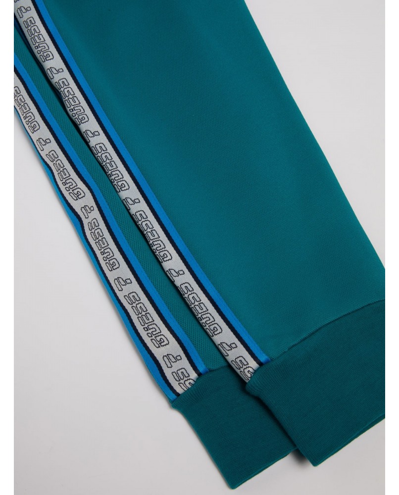 GUESS Z2GQ01KB210 felpa verde logato