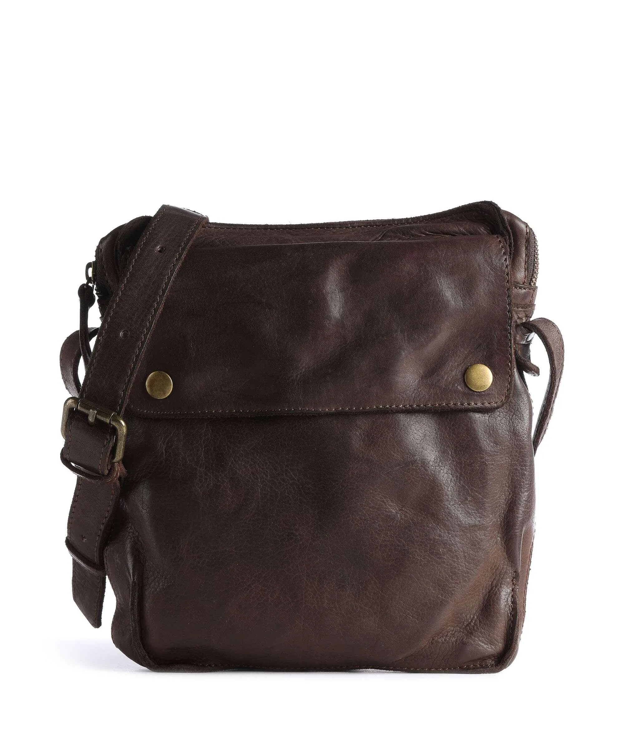  Harold's Submarine Borsa a tracolla pelle bovina marrone scuro  