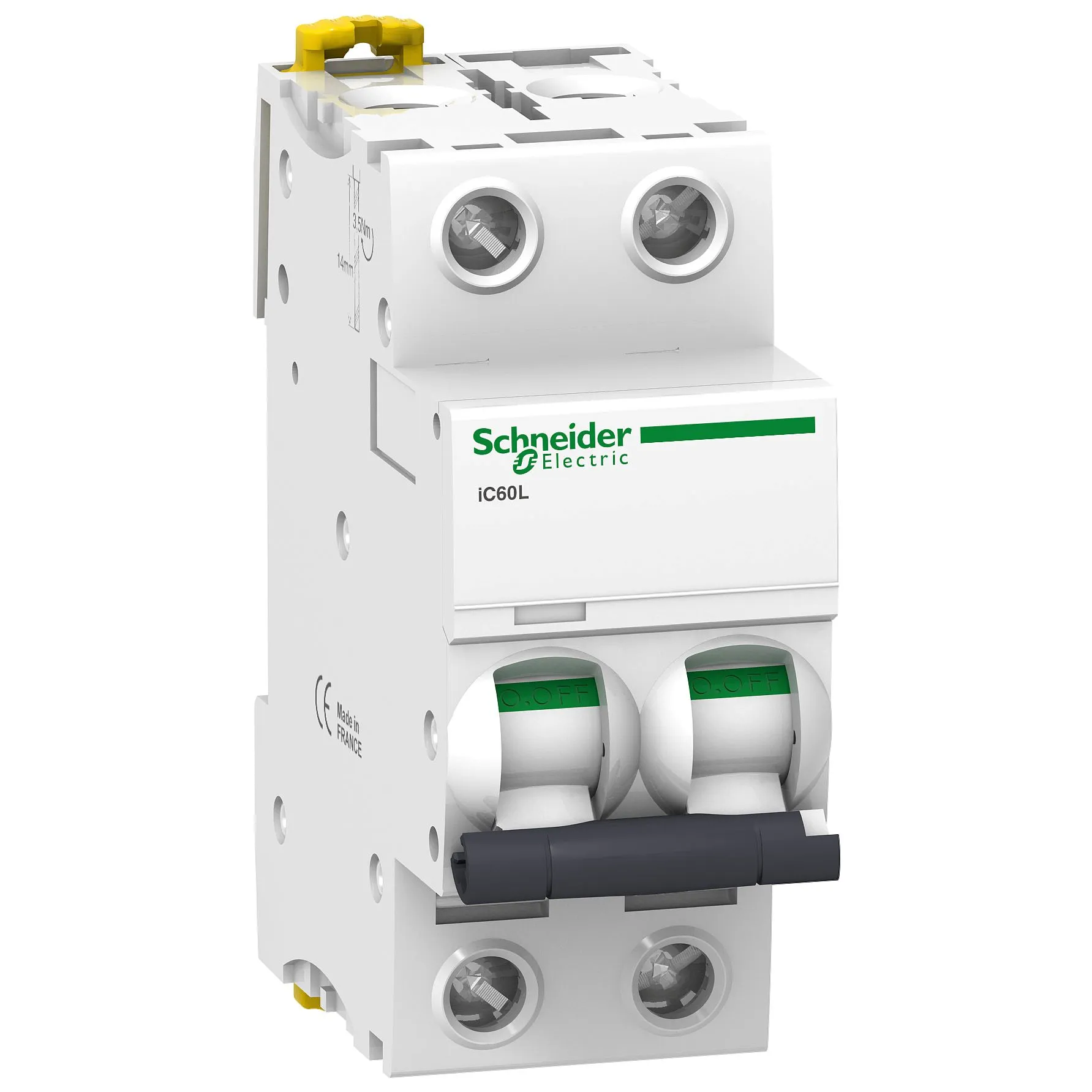 Interruttore magnetotermico Schneider Electric, 2P 3A 15 kA, Tipo C