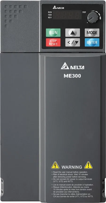 Inverter Delta Electronics, 7,5 kW, 460 V, 3 fasi, 0 → 599Hz