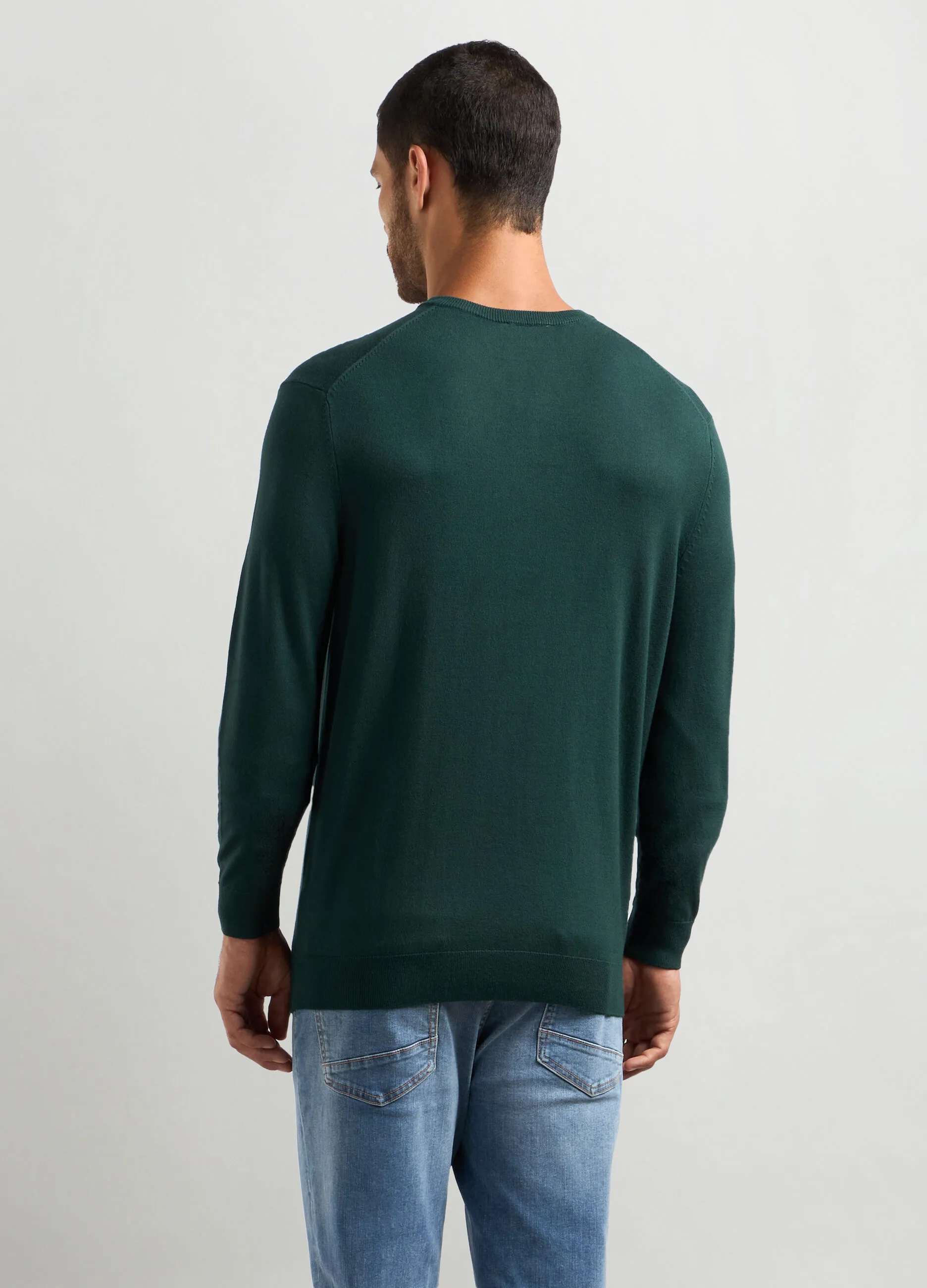 J. HART & BROS  Maglione collo a V in maglia rasata uomo