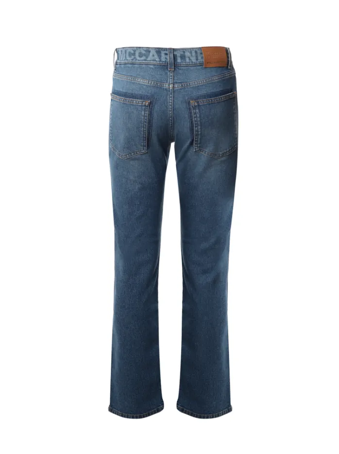 Jeans a zampa in cotone