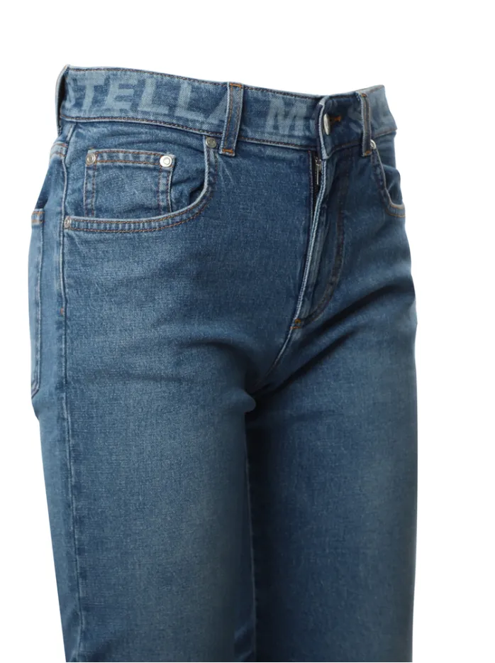 Jeans a zampa in cotone