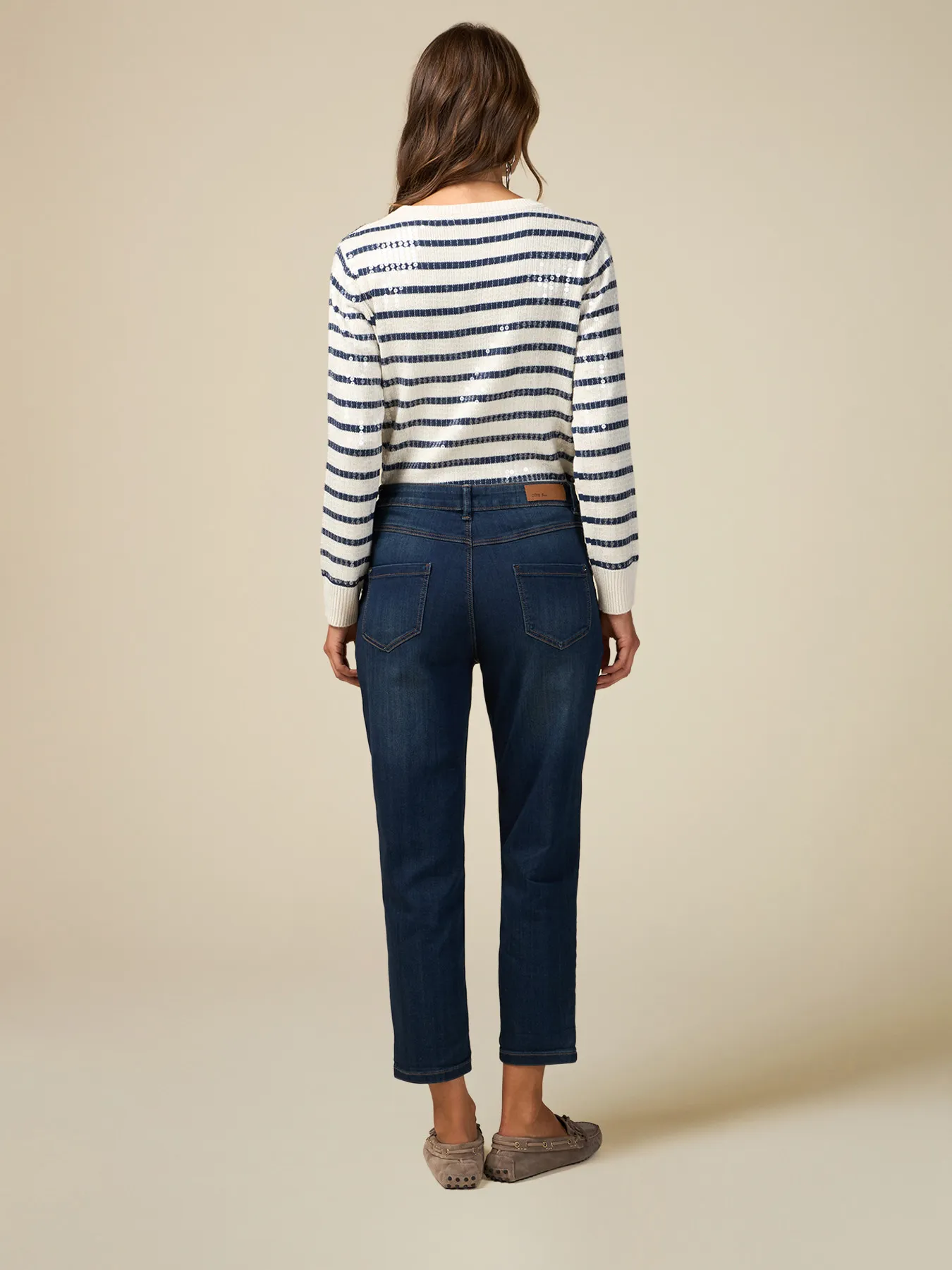Jeans boyslim con dettagli gioiello