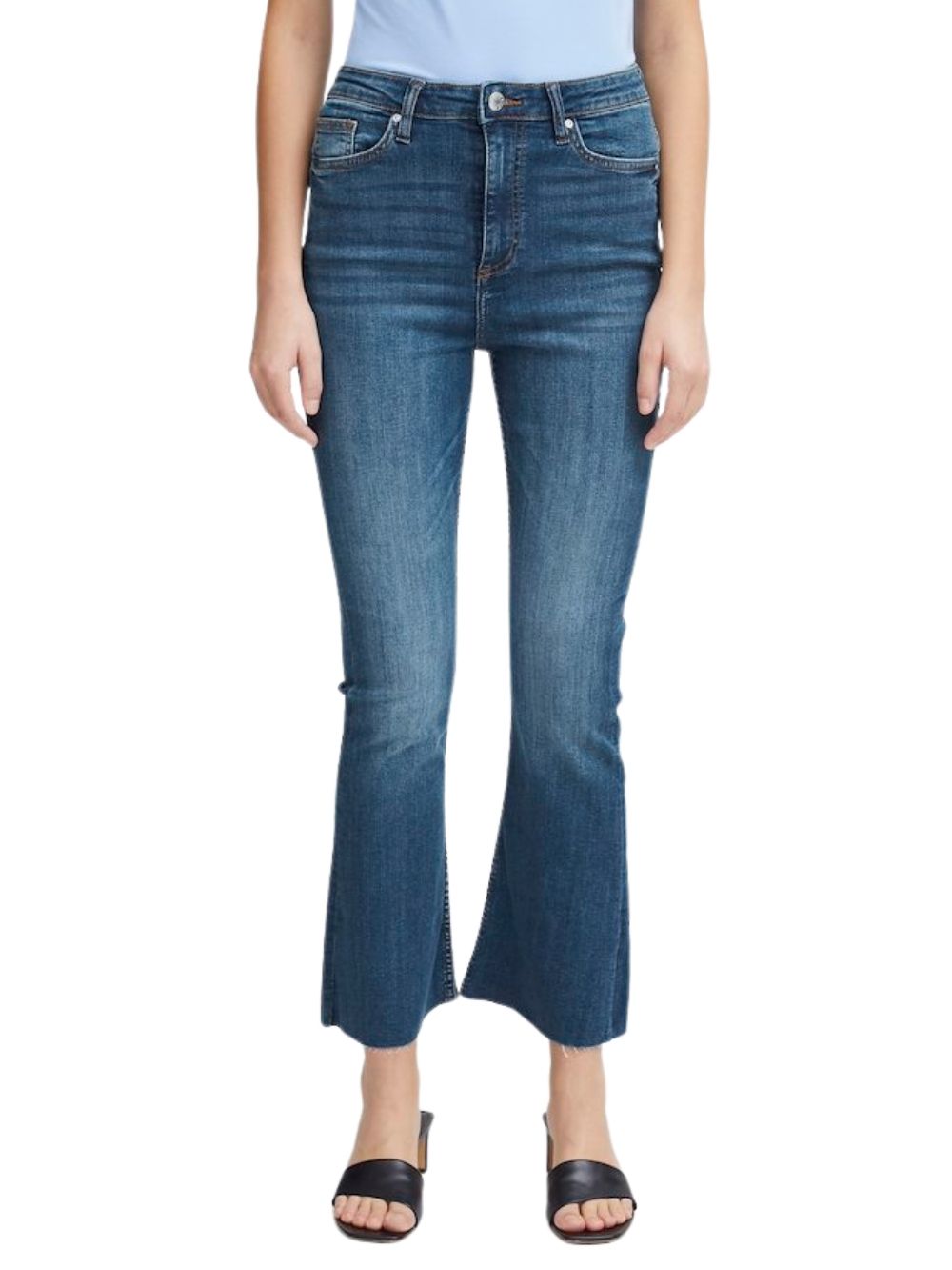 Jeans Donna Mid Blue Denim a Trombetta