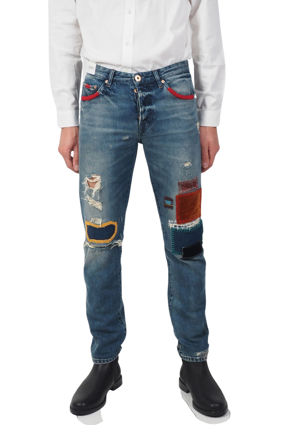 Jeans uomo PT Torino con toppe