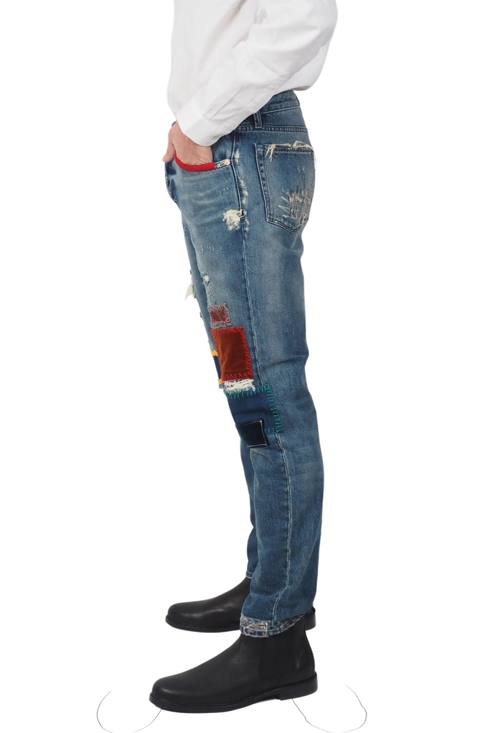 Jeans uomo PT Torino con toppe
