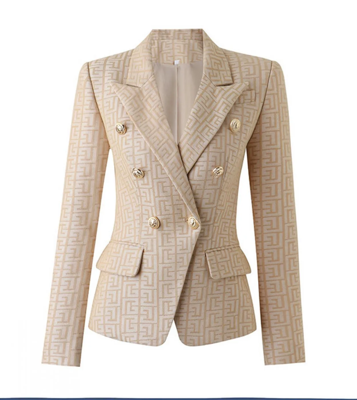 June Lips 2022 Luxury New Fashion Women Collection Texure Pattern Formal Pink, beige Jacket Giacca da donna allingrosso