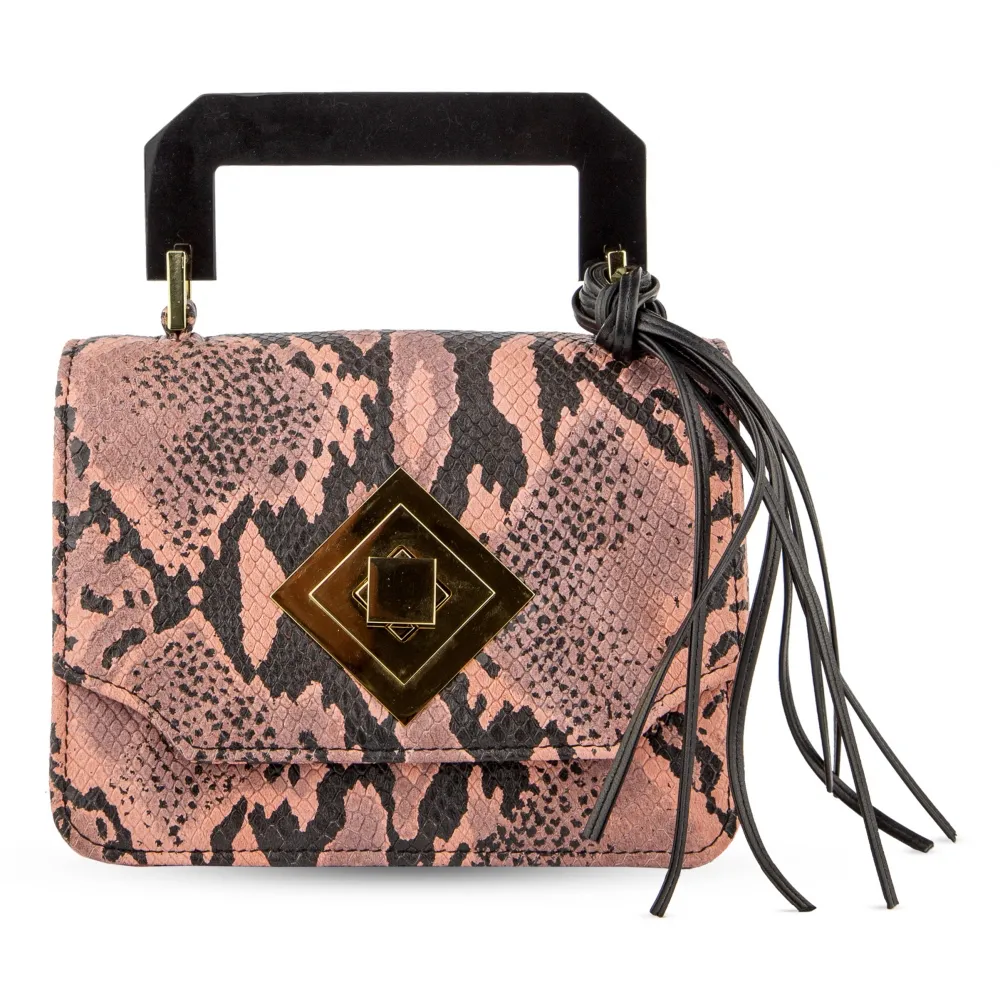 Kristina MC - Cloe Small Pink Snake - Artigianale in Pelle