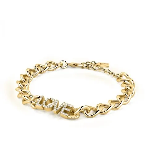 LA PETITE STORY Bracciale La Petite Story in acciaio gold Love