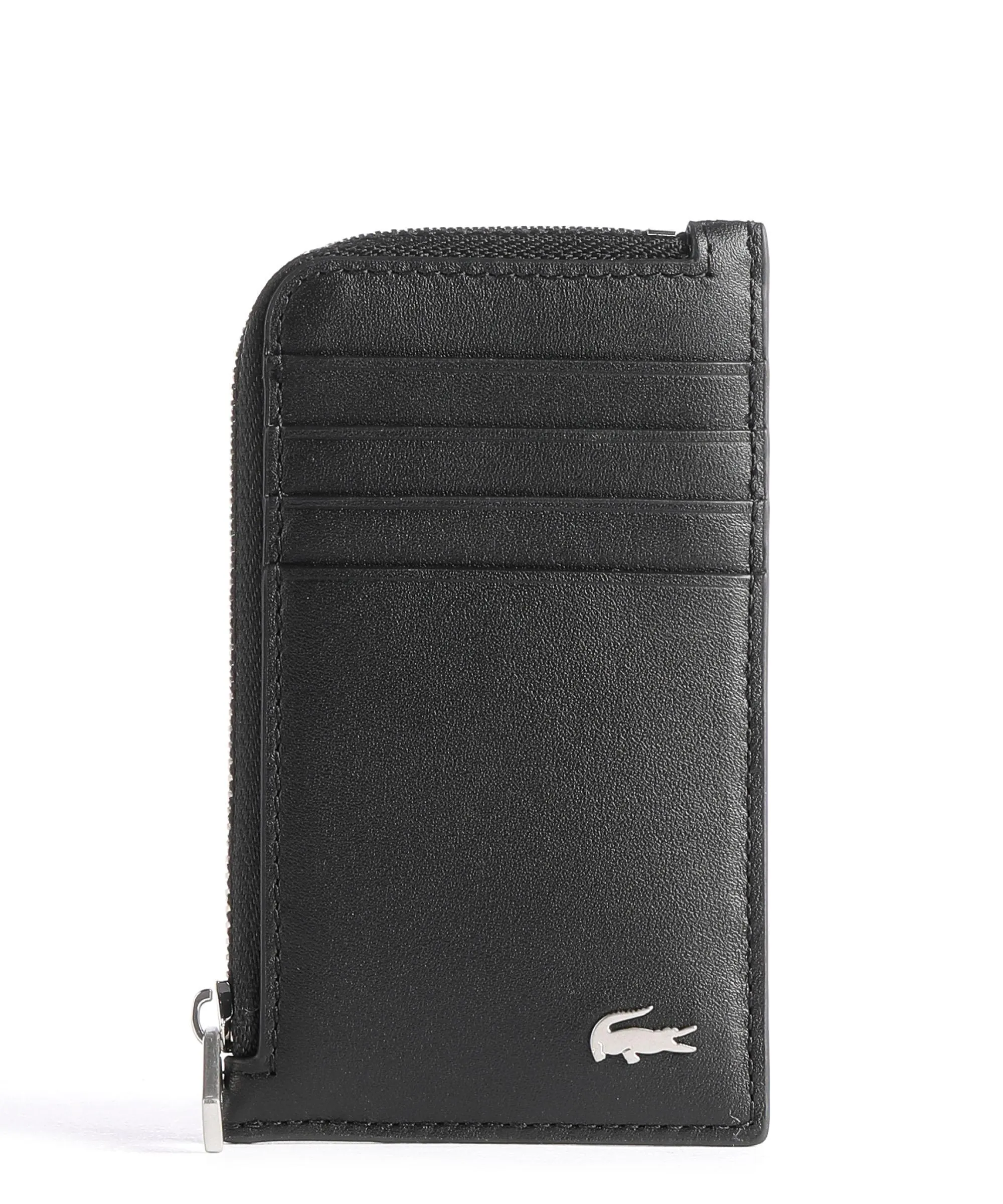 Lacoste FG Porta carte di credito pelle bovina nero  