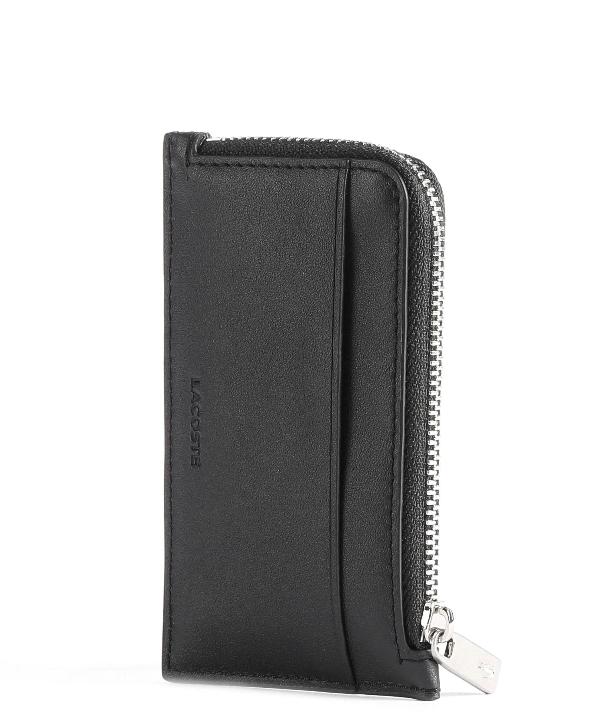  Lacoste FG Porta carte di credito pelle bovina nero  