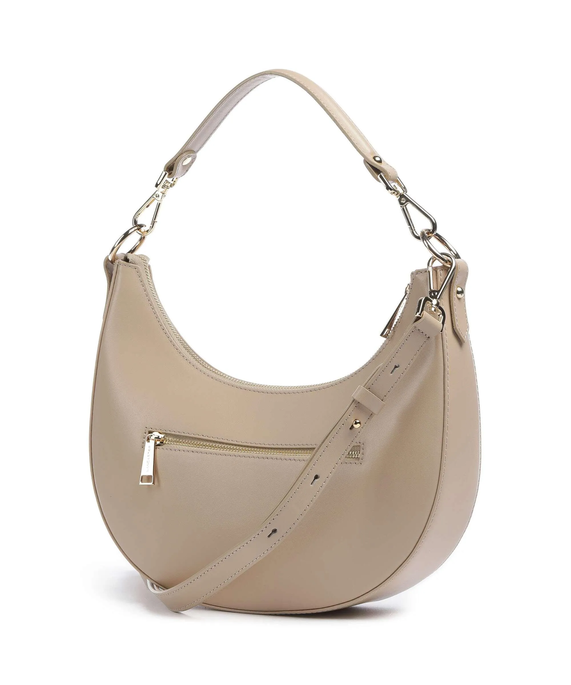  Lancaster Paris Aimy Borsa hobo pelle di vacchetta liscia beige  