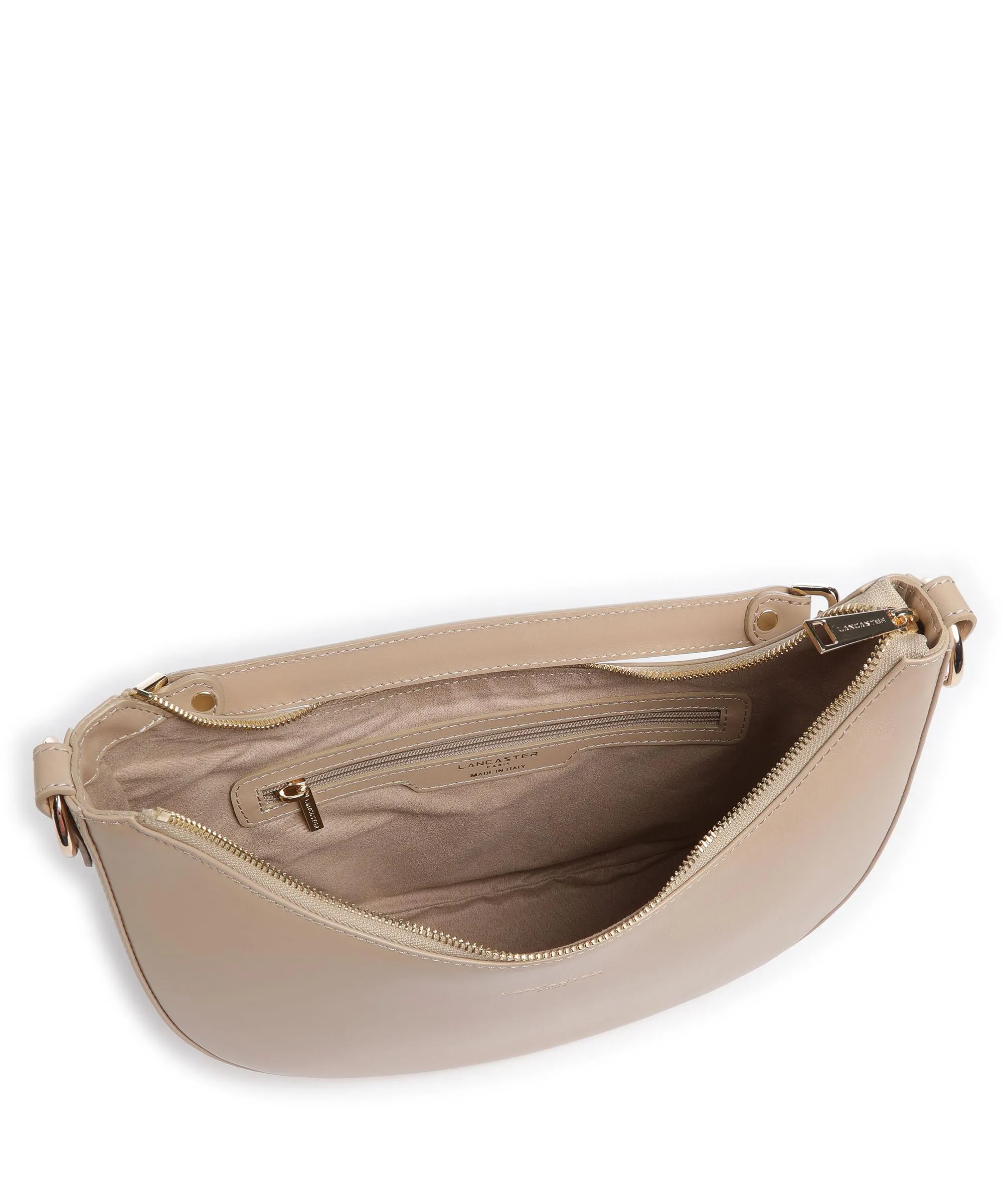  Lancaster Paris Aimy Borsa hobo pelle di vacchetta liscia beige  