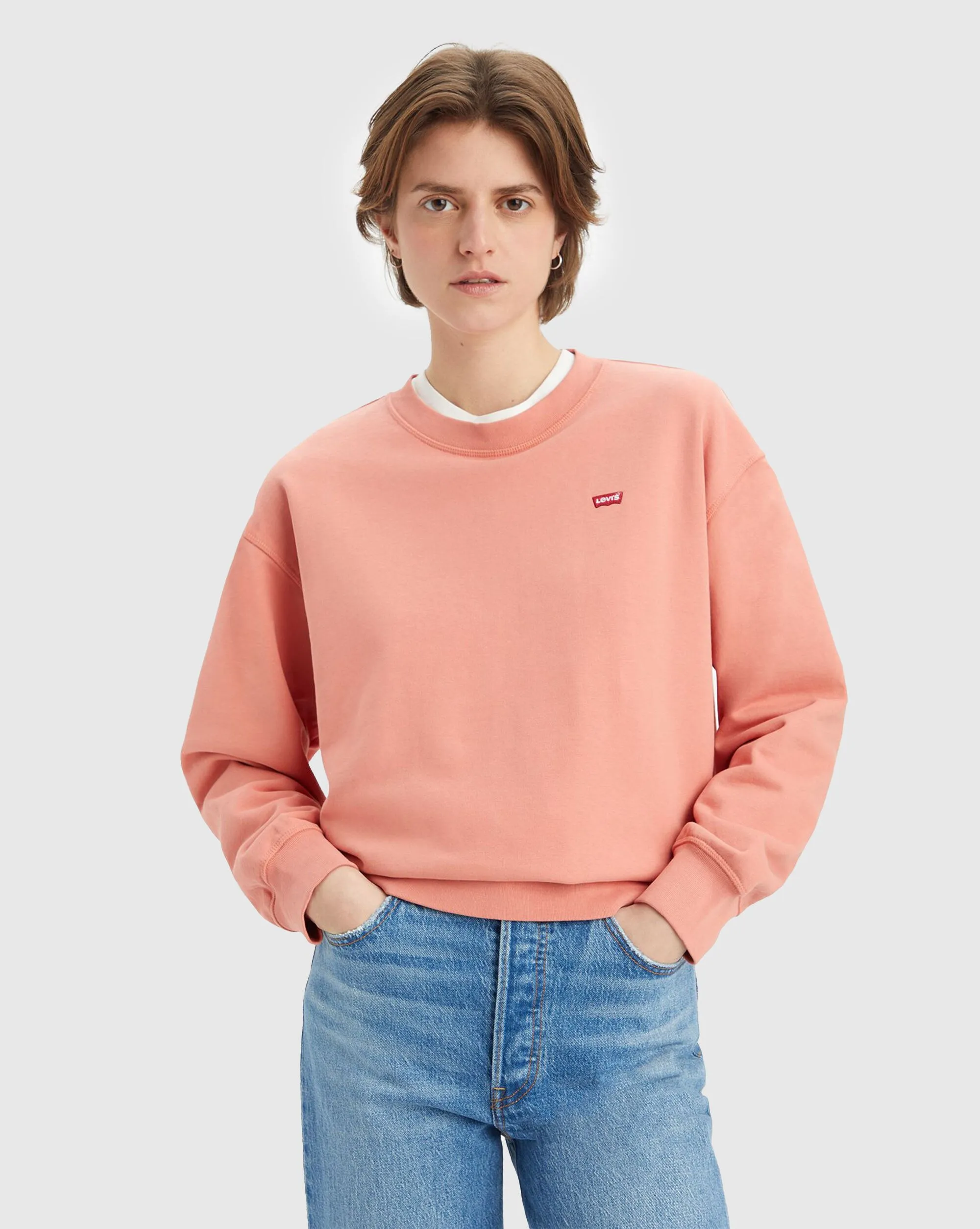 Levi's Felpa Standard Crew Terra Cotta Arancio Donna