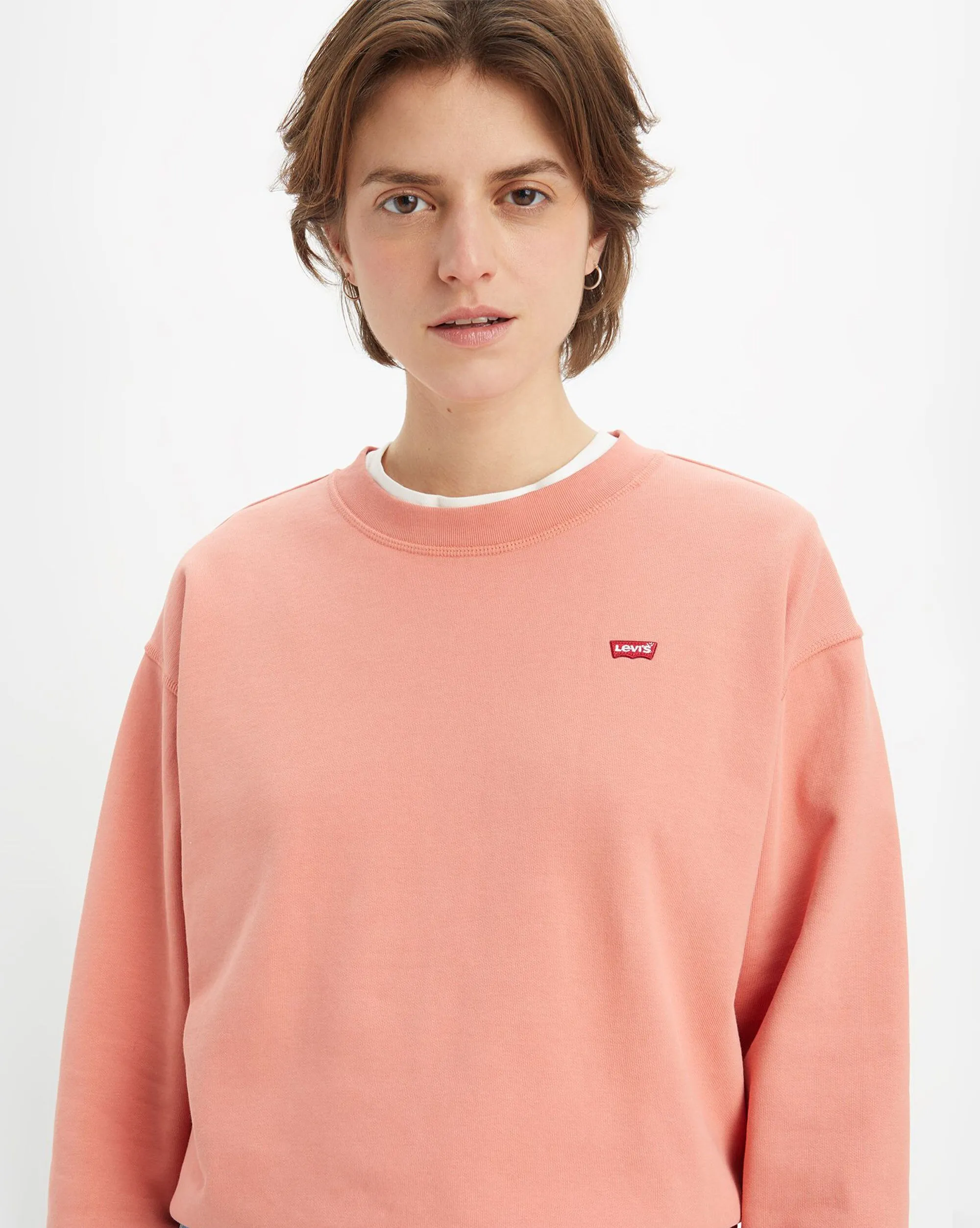 Levi's Felpa Standard Crew Terra Cotta Arancio Donna