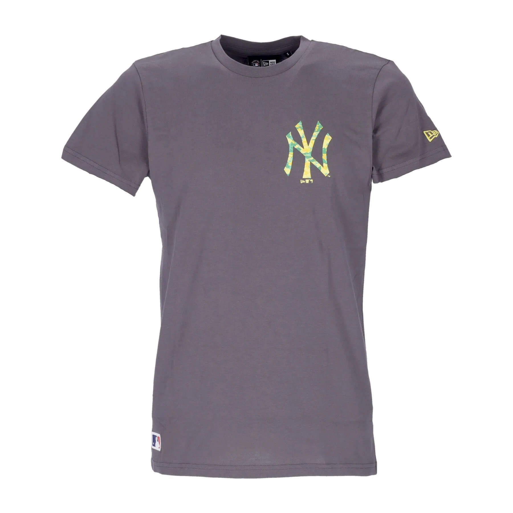 Maglietta Uomo Mlb Seasnl Left Chest Tee Neyyan Graphite/woodland Camo