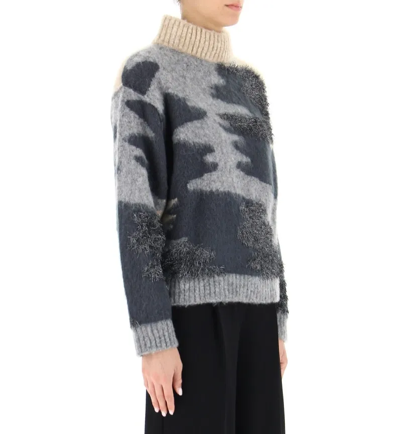 Maglione con inserti