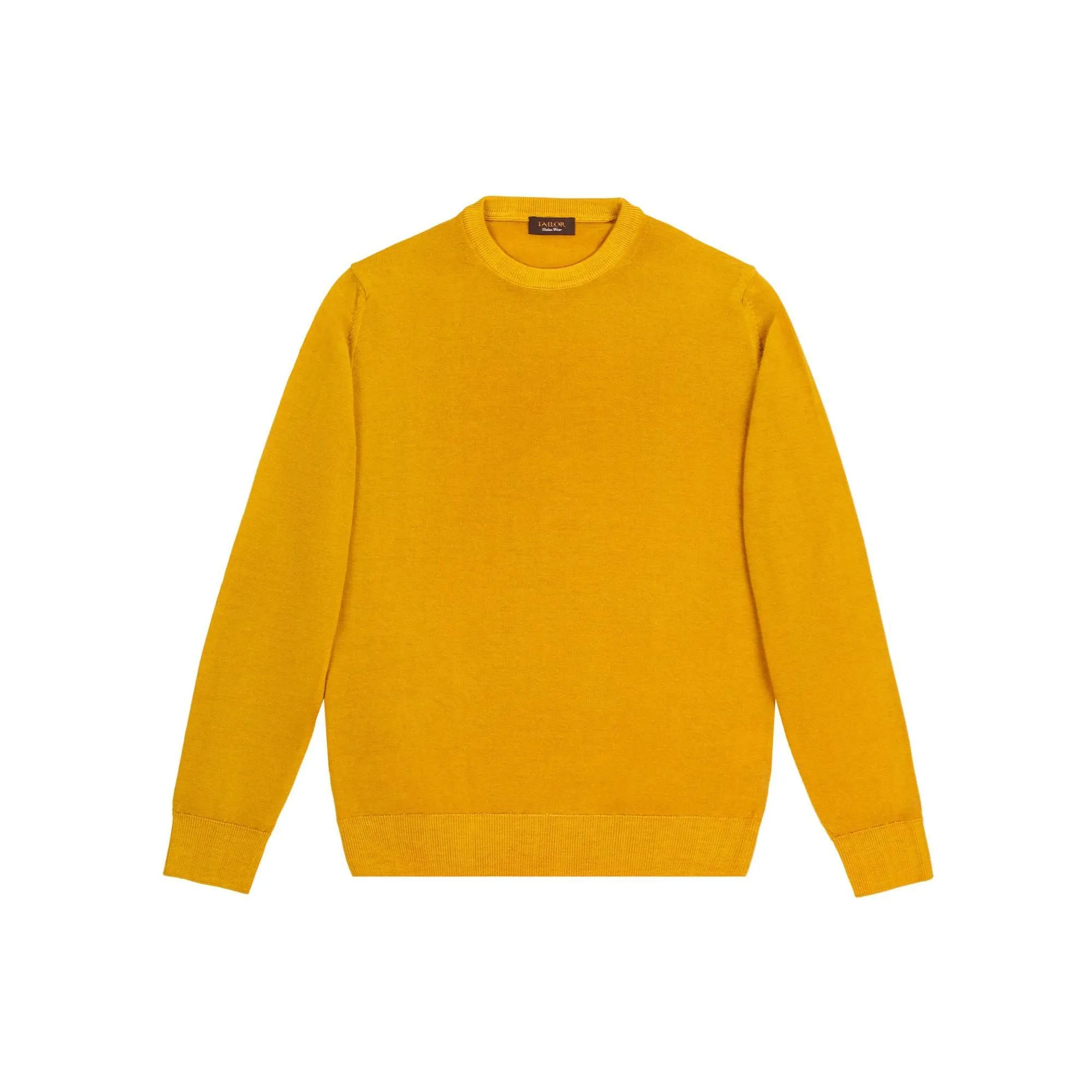 Maglione Girocollo Lana Ocra