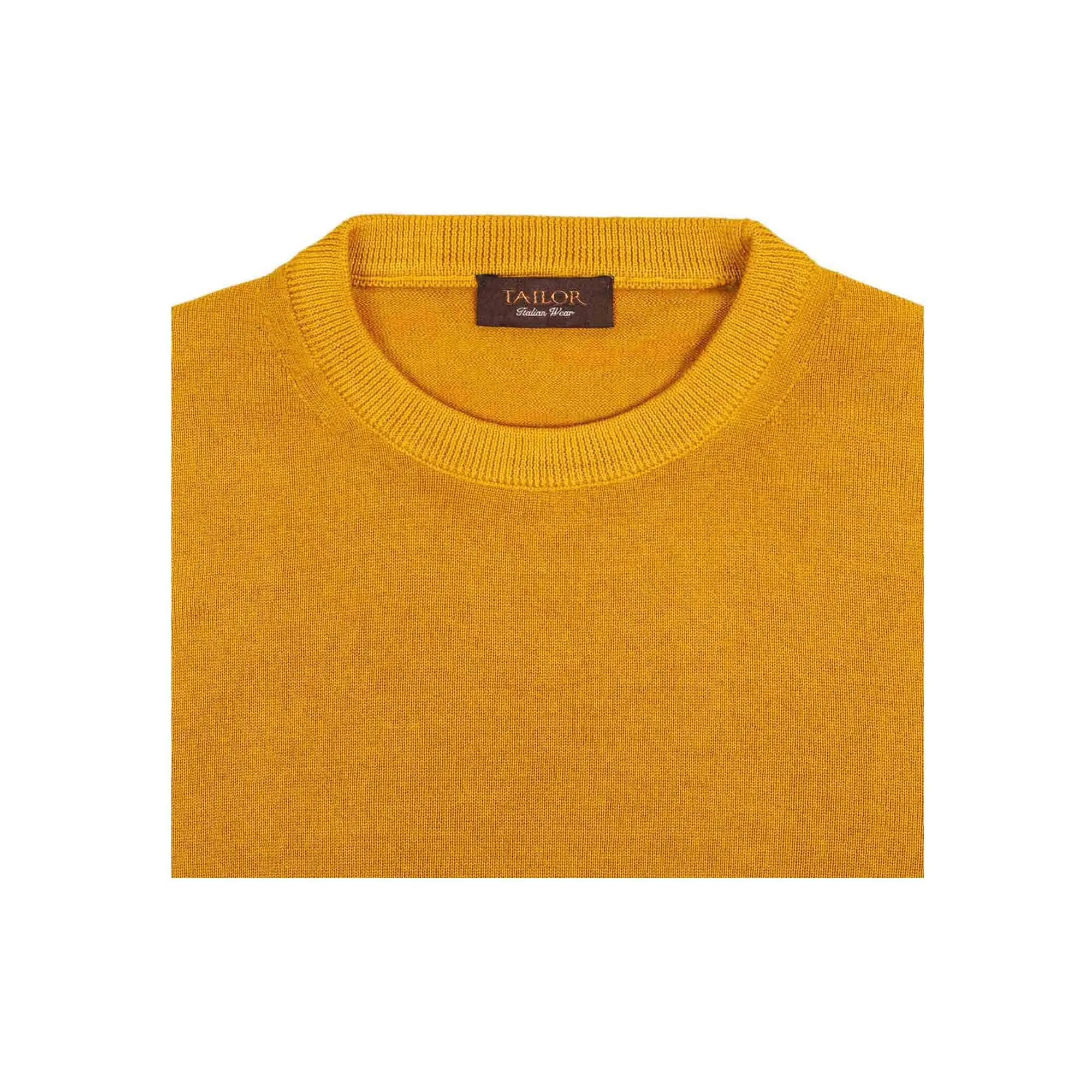 Maglione Girocollo Lana Ocra